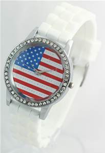 MO-095 montre femme silicone  blanc USA