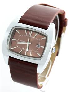 MO-173 Montre homme cuir chocolat