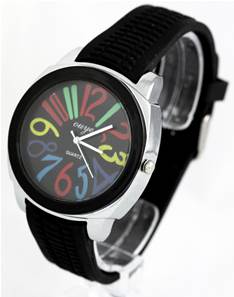MO-092 montre mixte silicone  noir